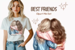 Best Friends Clipart, Soul Sisters PNG, Family Girly Set - Image 4